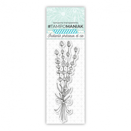 Tampon clear bouquet de lavande - 13x5,5cm