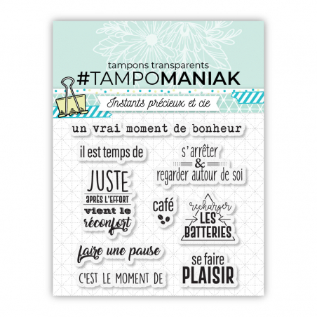 Planche de tampons - Moments de pause - 10x10cm