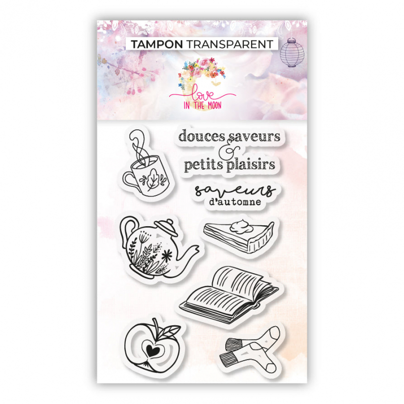 Set de 8 tampons - Douces saveurs & Petits plaisirs - 6,5x9,5cm