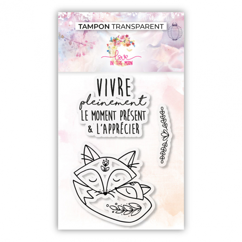 Set de 3 tampons - Vivre pleinement - 6,5x9,5cm