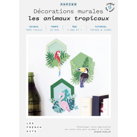 Kit pour créer 3 cadres décos animaux en papier