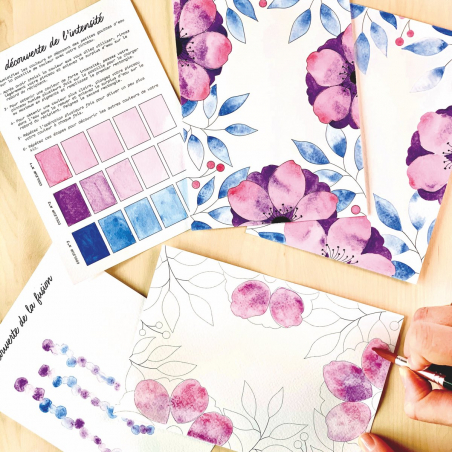 Kit Aquarelle Artisanale "Belles anémones"