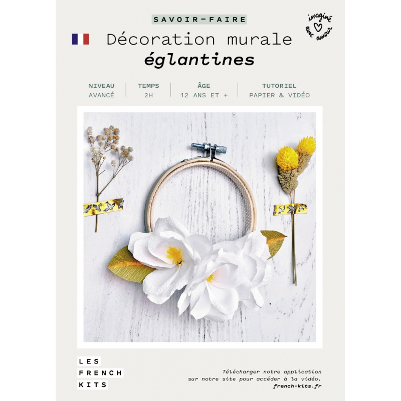 Kit Art Floral "Décoration murale" - Eglantines